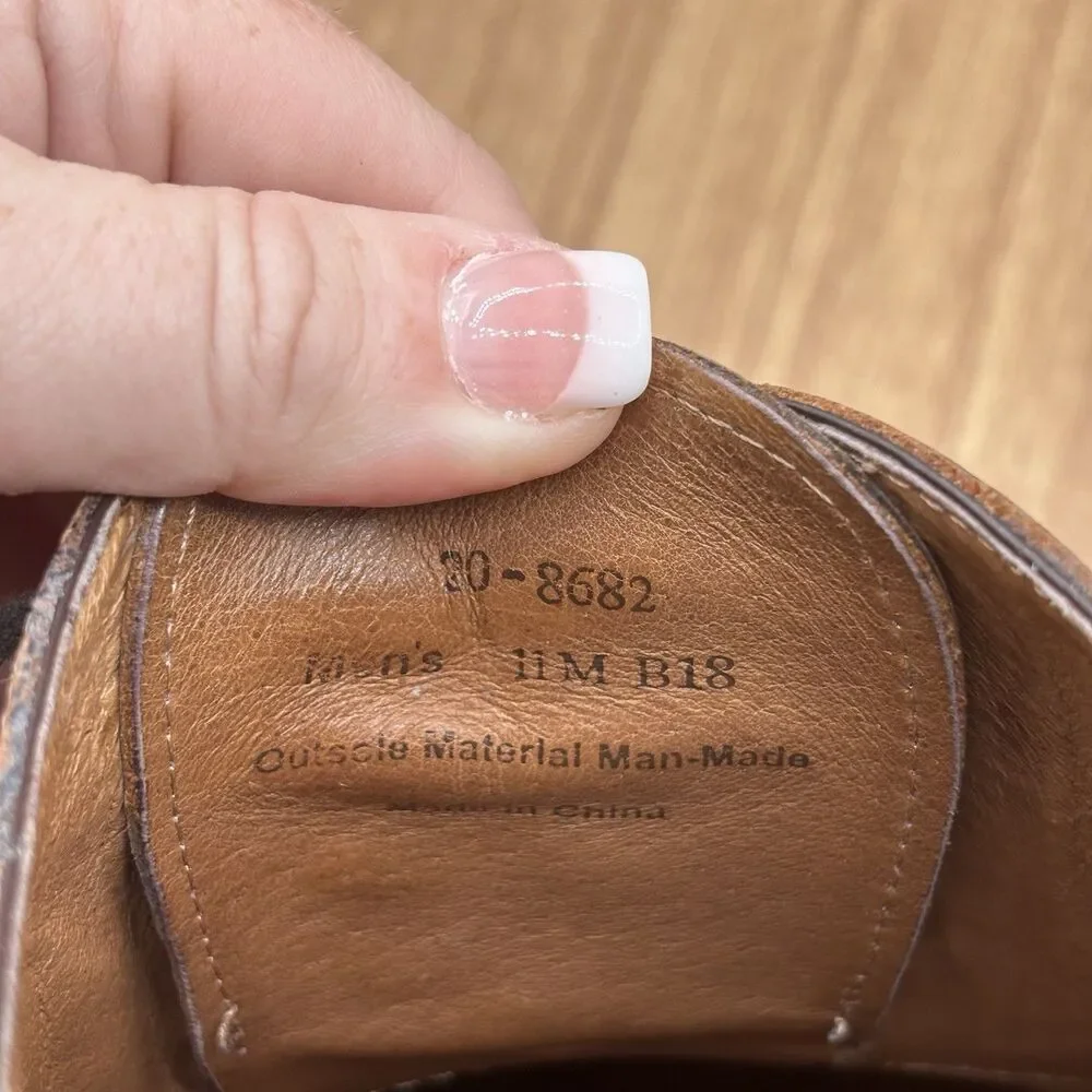 Johnston‎ and Murphy Shoes Mens Size 11 M Tan Conard Cap Toe  Italian Calfskin